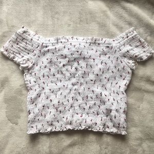 Forever 21 Off The Shoulder Flower Top